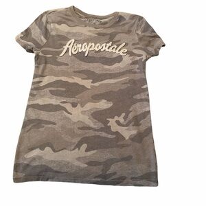 Aeropostale Gray Camouflage Tee